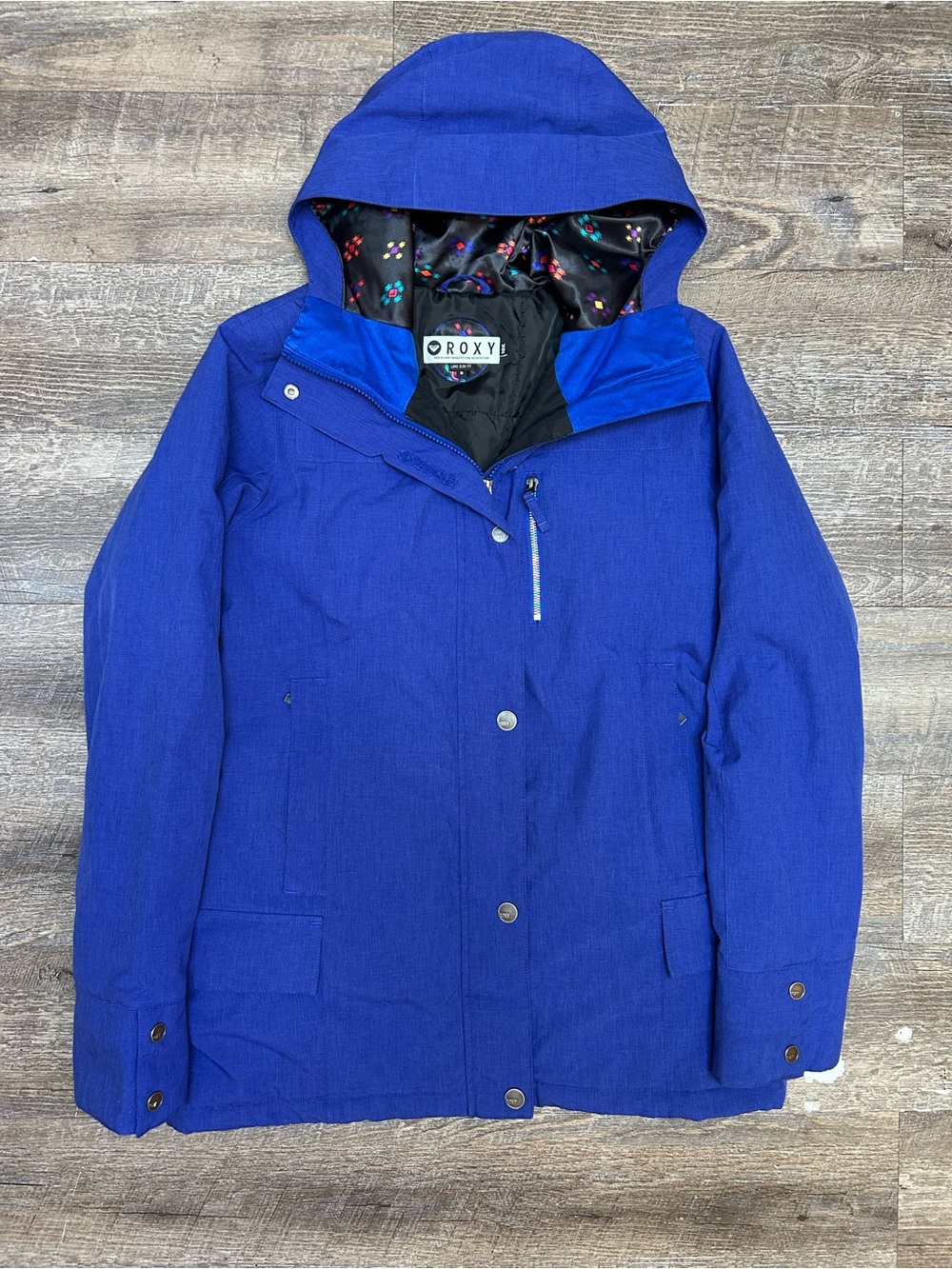 Roxy Jet Ski 10K Women's Blue Hooded Ski Jacket